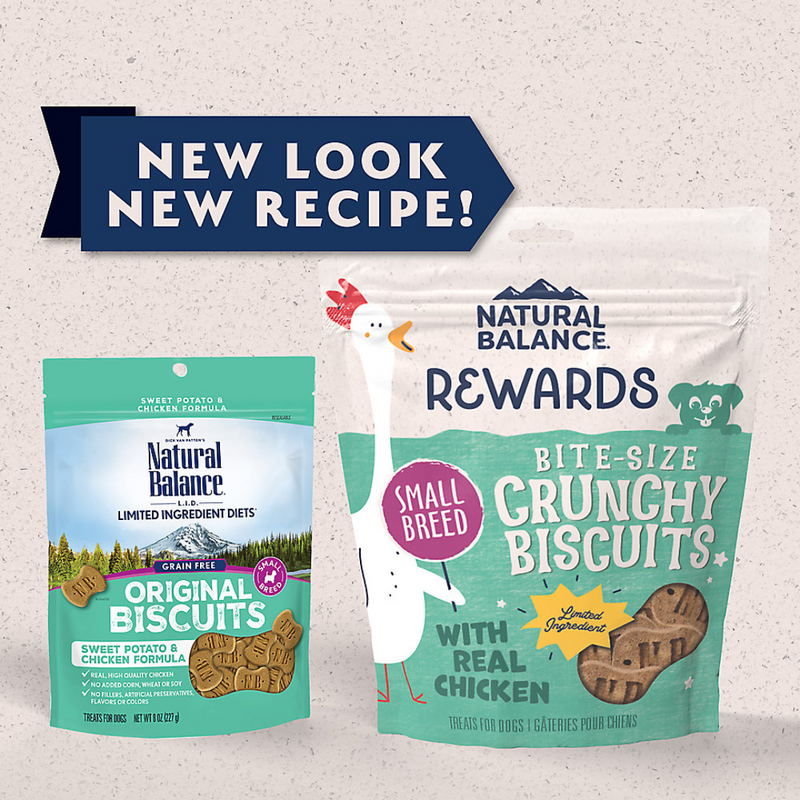 Natural Balance Rewards Bite-Size Crunchy Biscuits with Real Chicken - Small Breed 8oz