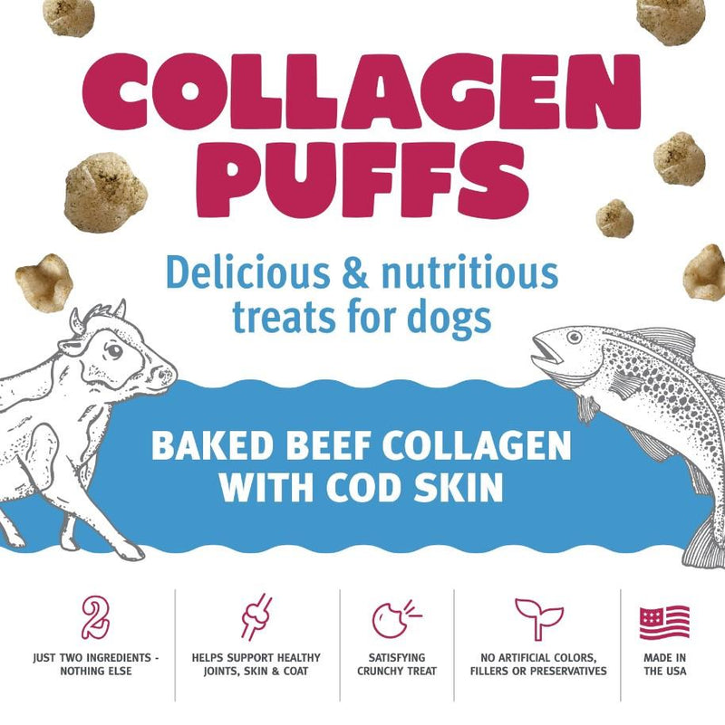 Icelandic Beef Collagen Puffs with Cod Skin Treats for Small Dogs 37g