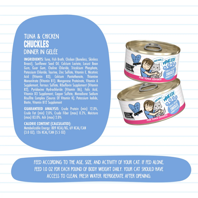 Weruva BFF Minced Tuna & Chicken Chuckles Wet Cat Food 156g
