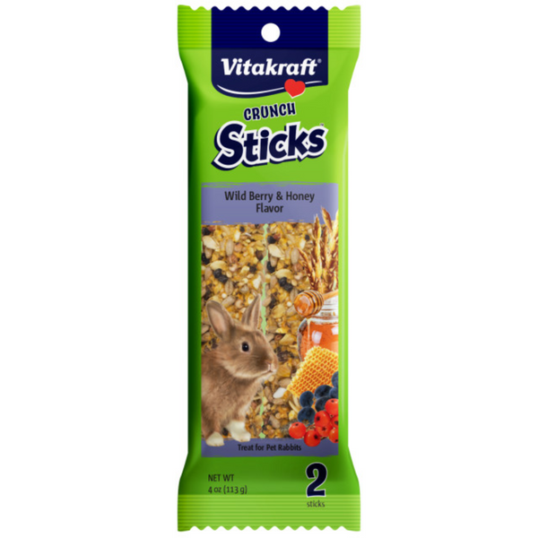 Vitakraft Crunch Sticks Wild Berry & Honey Flavor Rabbit Treat 113g