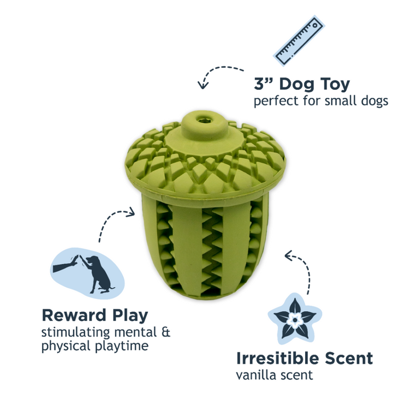 Tall Tails Natural Rubber Acorn Reward Dog Toy