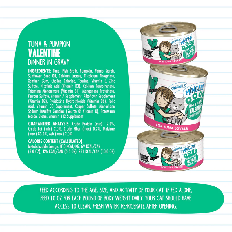 Weruva BFF Minced Tuna & Pumpkin Valentine Wet Cat Food 156g