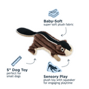 Tall Tails Chipmunk with Squeaker Plush Dog Toy