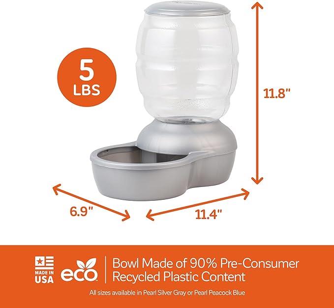 Petmate Replendish Feeder - Silver 5 lb