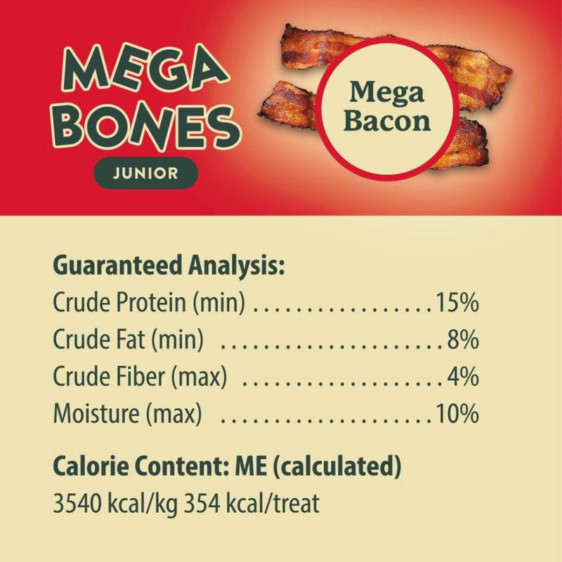 Darford Mega Bones Junior Bacon Dog Treat 100g