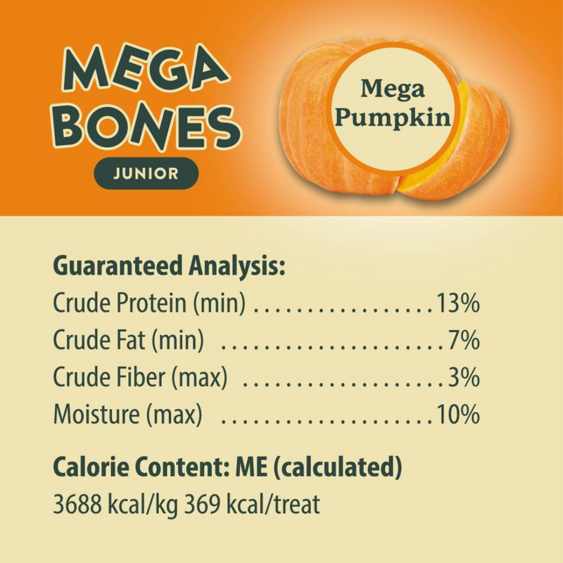 Darford Mega Bones Junior Pumpkin Dog Treat 100g