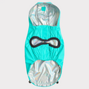 GF Pet Reversible Raincoat - Neon Aqua & Iridescent