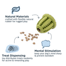 Tall Tails Natural Rubber Acorn Reward Dog Toy