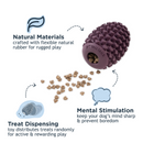 Tall Tails Natural Rubber Pinecone Reward Dog Toy