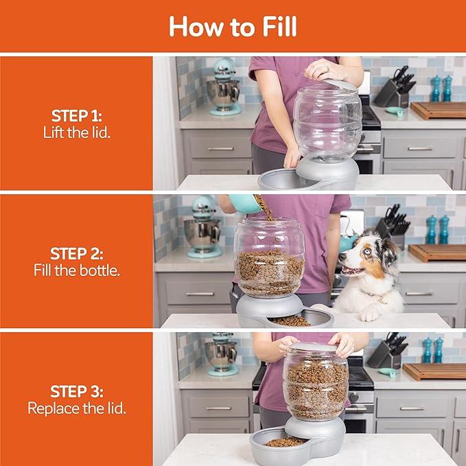 Petmate Replendish Feeder - Silver 5 lb