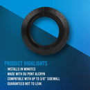 Uniseal Black Pipe-to-Tank 1 1/4" Seal