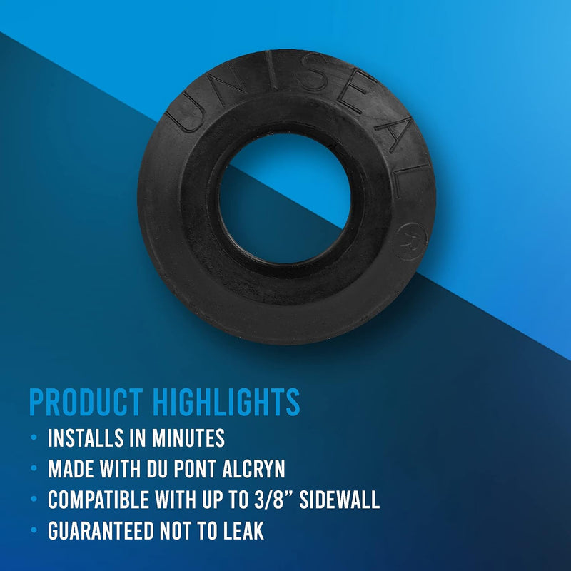Uniseal Black Pipe-to-Tank 3/4" Seal