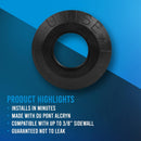 Uniseal Black Pipe-to-Tank 1/2" Seal