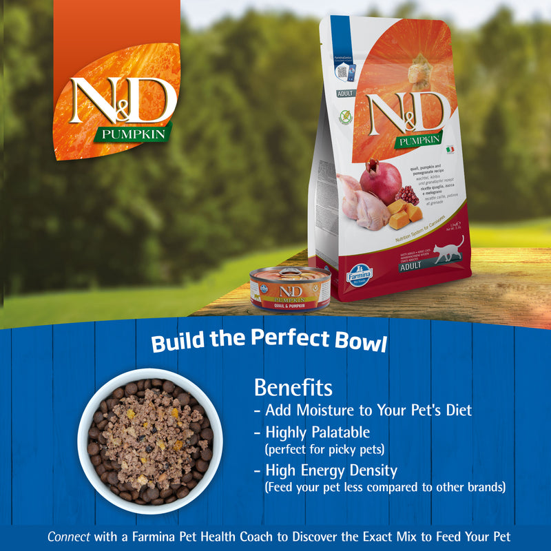 Farmina N&D Pumpkin Quail & Pumpkin Recipe Wet Cat Food 70g