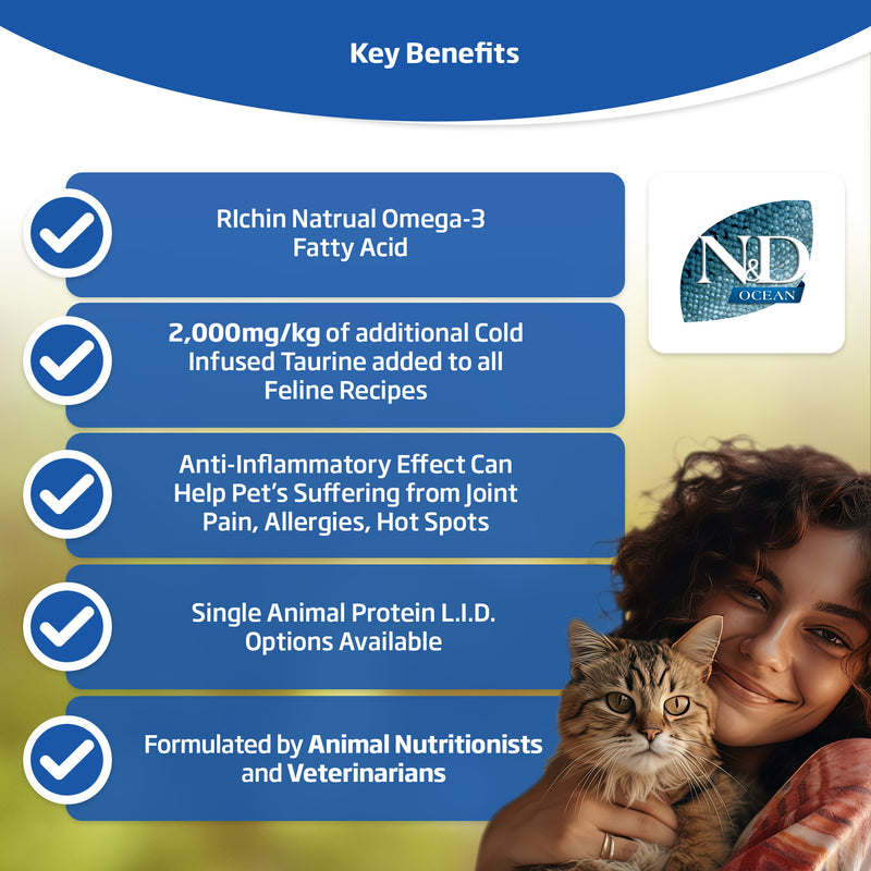 Farmina N&D Ocean Salmon, Cod & Shrimp Recipe Wet Cat Food 70g