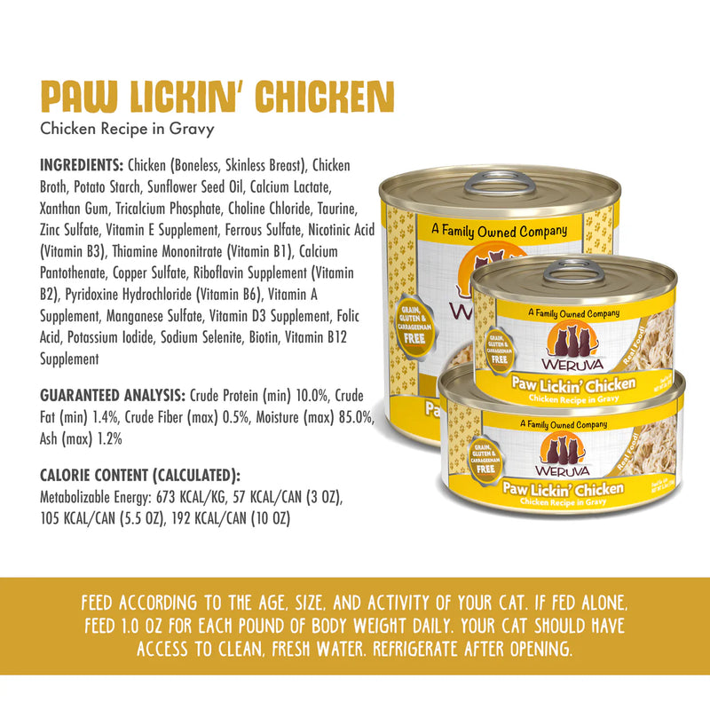 Weruva Classic Paw Lickin' Chicken Wet Cat Food 85g