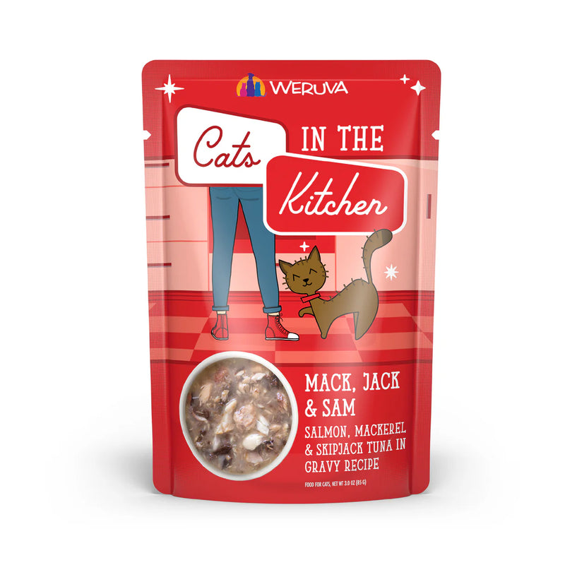 Weruva Cats in the Kitchen Mack, Jack & Sam Wet Cat Food Pouch 85g