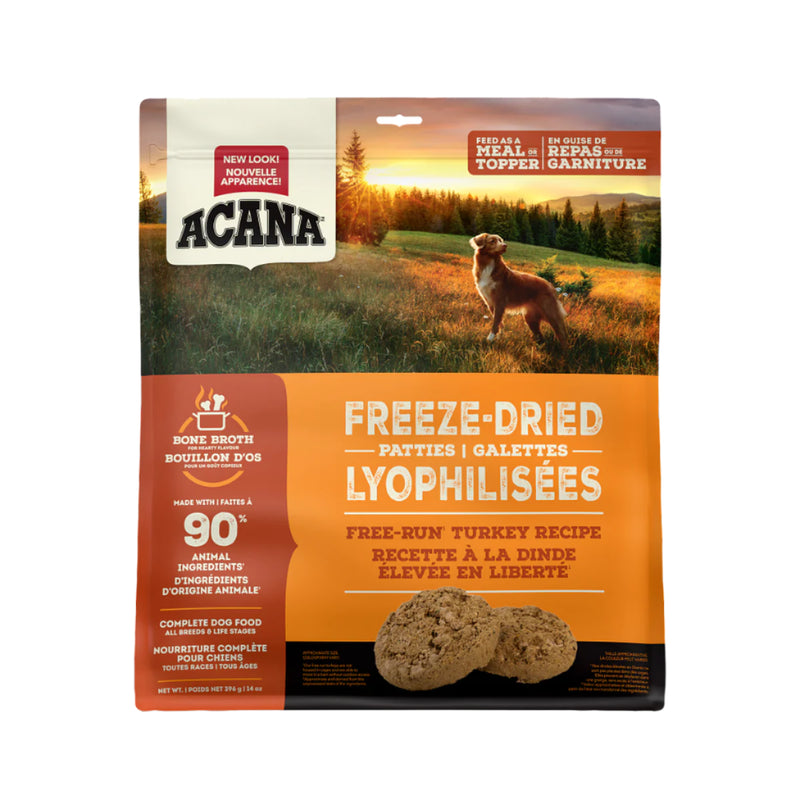 Acana Freeze-Dried Patties Free-Run Turkey Recipe Dog Food 397g
