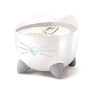 Catit Pixi Fountain - White with Stainless Steel Top - 2.5 L