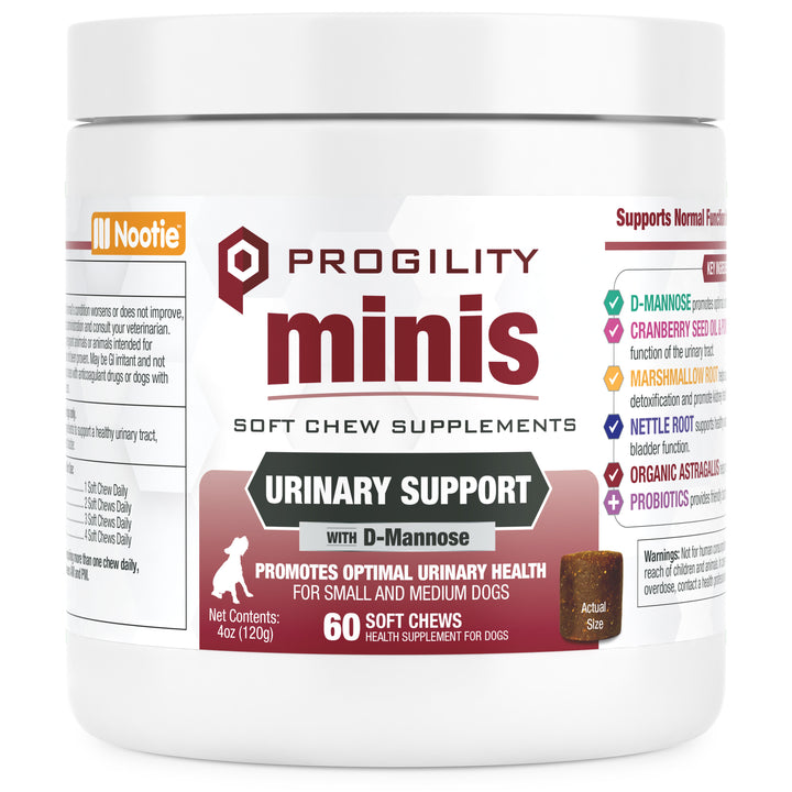 Nootie Progility Minis Urinary Support Soft Chew Supplements for Dogs 120g