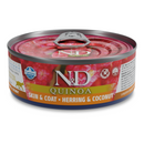 Farmina N&D Quinoa Skin & Coat - Herring & Coconut Recipe Wet Cat Food 80g