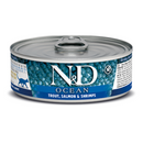 Farmina N&D Ocean Trout, Salmon & Shrimp Recipe Wet Cat Food 70g