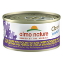 Almo Nature Classic Complete Tuna Recipe with Ocean Fish and Sweet Potatoes in Gravy Wet Cat Food 70g
