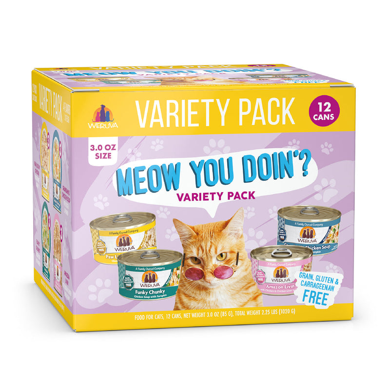 Weruva Classic Meow You Doin'? Variety Pack Wet Cat Food 12x85g