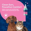 NaturVet Ear Wash Baby Powder Scent 118mL