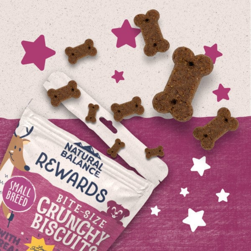 Natural Balance Rewards Bite-Size Crunchy Biscuits with Real Venison - Small Breed 8oz