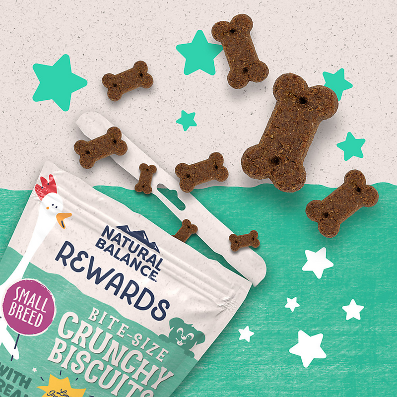 Natural Balance Rewards Bite-Size Crunchy Biscuits with Real Chicken - Small Breed 8oz