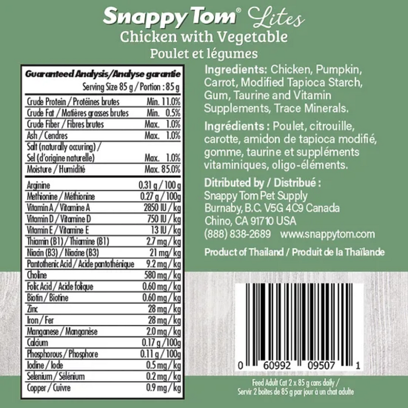 Snappy Tom Lites Chicken with Vegetable Cat Food 85g