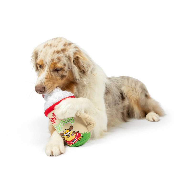 Huxley & Kent Holiday Spike's Egg Nog Plush Dog Toy