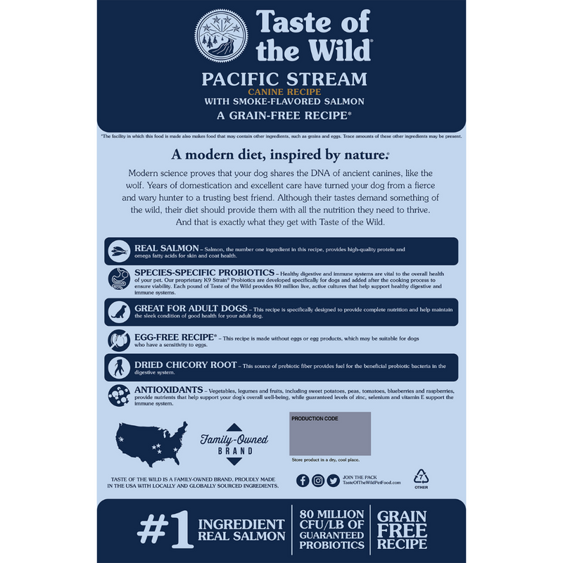 Taste of the Wild Pacific Stream Dog Food 2.26kg