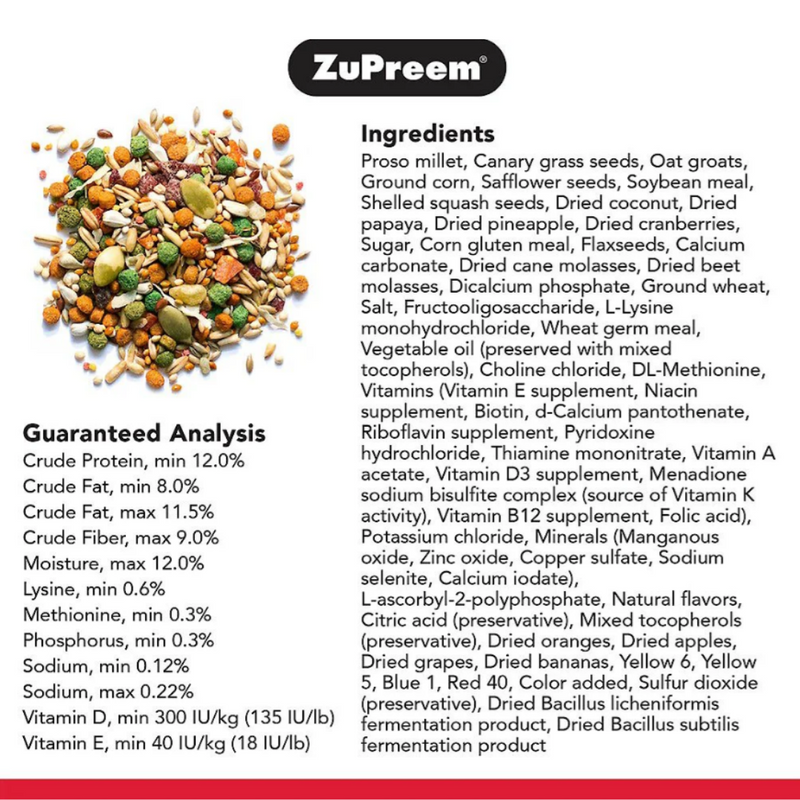 ZuPreem Smart Selects Food for Medium Birds 1.1kg