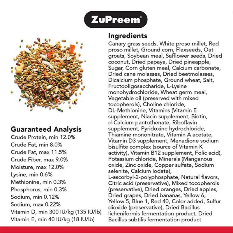 ZuPreem Smart Selects Food for Very Small Birds 907g