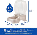 Petmate Pet Cafe Waterer - Silver 1.5 Gallon