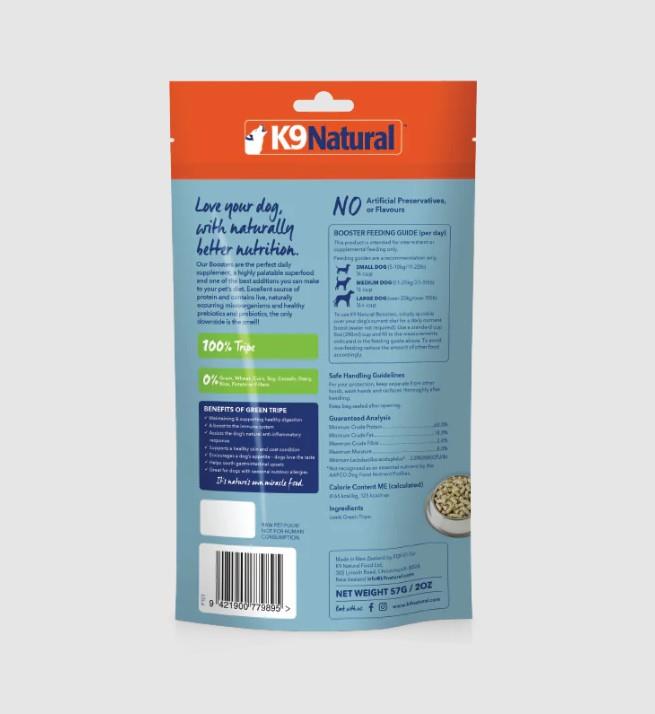 K9 Natural Lamb Green Tripe Freeze-Dried Booster 57g