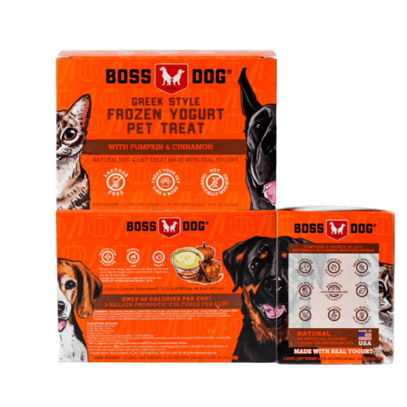 Boss Dog Frozen Yogurt - Pumpkin & Cinnamon 4 x 103ml