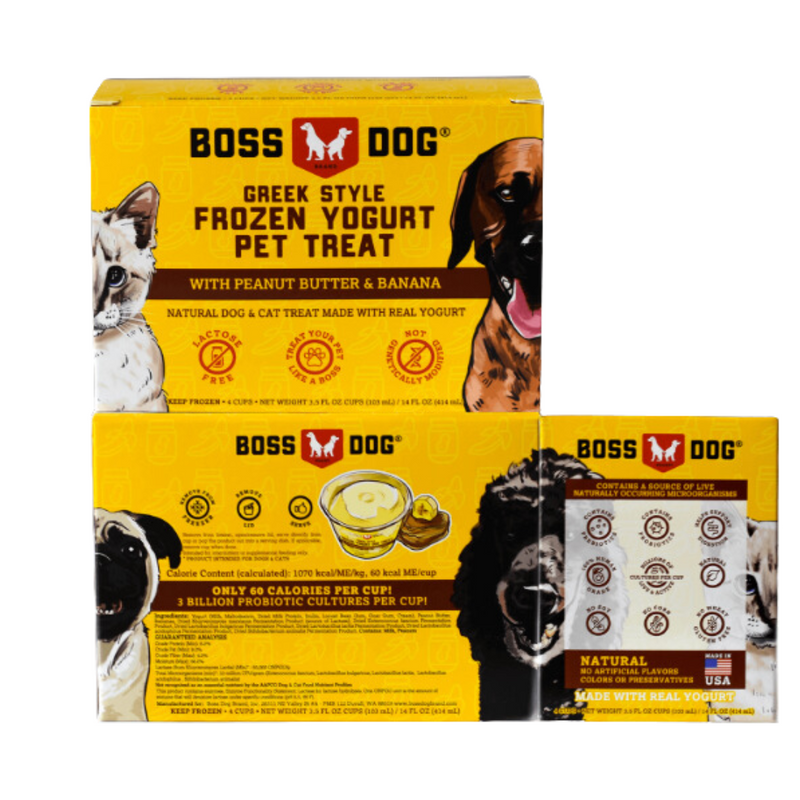 Boss Dog Frozen Yogurt - Peanut Butter & Banana 4 x 103ml