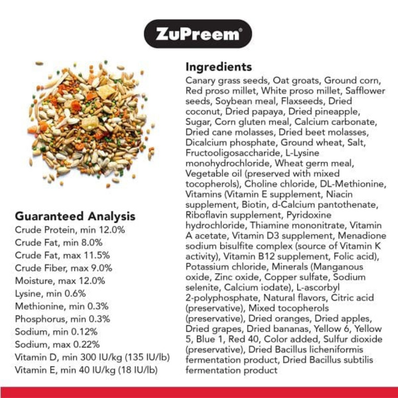 ZuPreem Smart Selects Food for Small Birds 907g