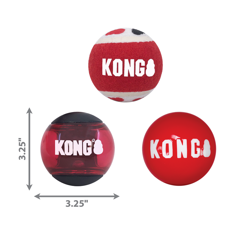 Kong Signature Ball 3-Pack - Large