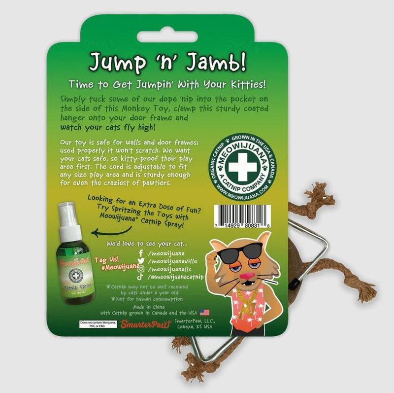 Meowijuana Jump 'n' Jamb Funky Monkey Catnip Toy