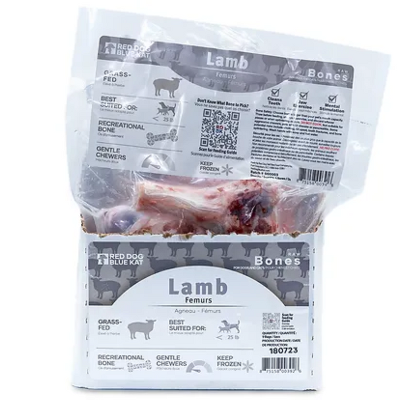 Red Dog Blue Kat Raw Frozen Lamb Femurs