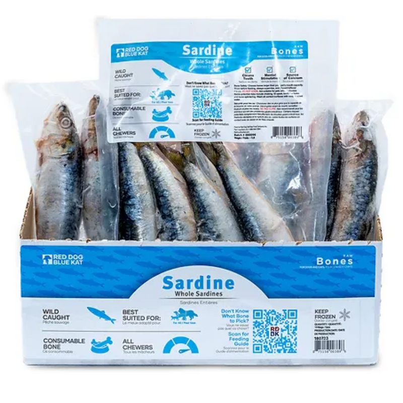 Red Dog Blue Kat Raw Frozen Whole Sardines