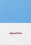 Avanti Dog on Pool Noodle Retirement Card