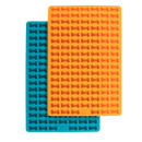 Messy Mutts Silicone Treat Maker - Blue & Orange Small - 2pk