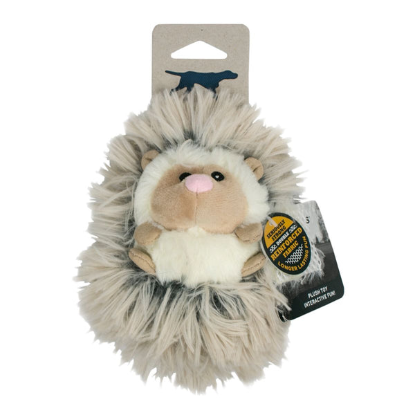 Tall Tails Real Feel Fluffy Baby Hedgehog with Squeaker Plush Dog Toy