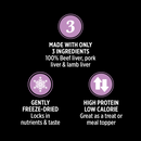 Nutrience SubZero Freeze-Dried Beef, Pork & Lamb Liver Cat Treats 30g