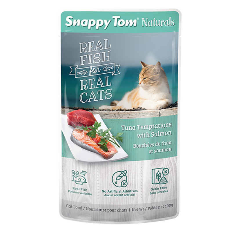 Snappy Tom Naturals Tuna Temptations with Salmon Cat Food 100g